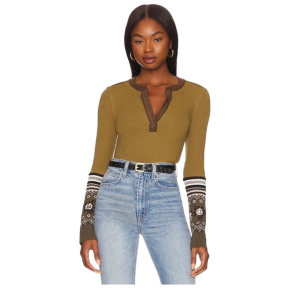 FREE People Medium Mikah Layering Cuff Size army green NWT - Picture 2 of 8